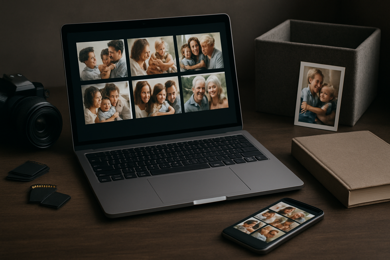 Illustration pour Souvenirs familiaux numériques : Comment les organiser efficacement en 6 étapes clés